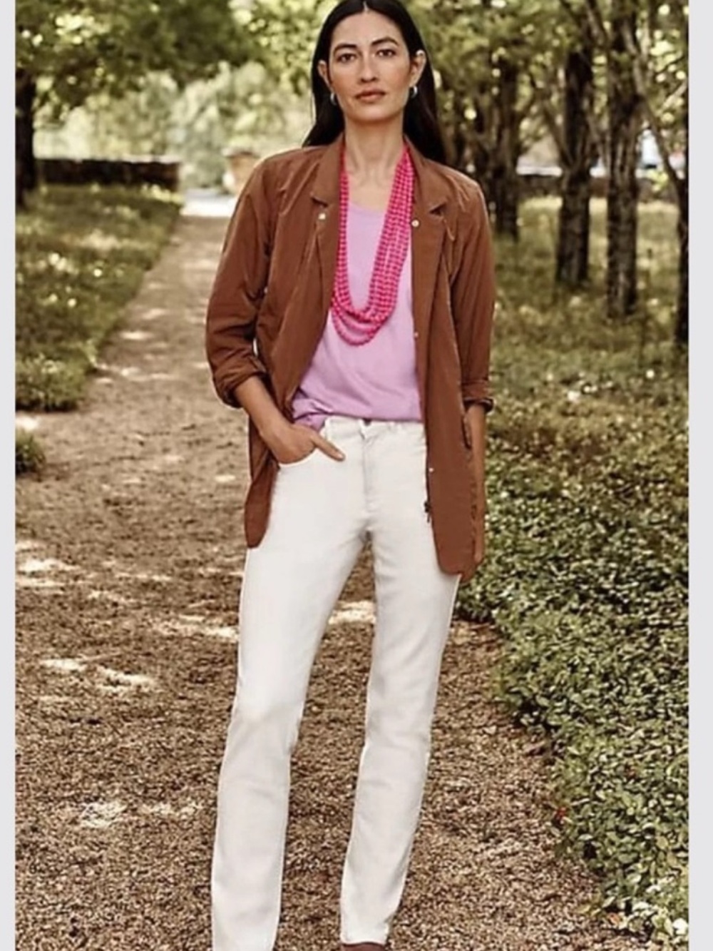 J.Jill High Rise Straight Leg Jeans~Natural